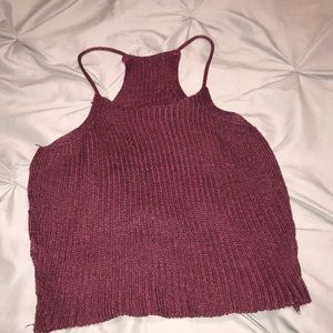 Sweater crop top shirt